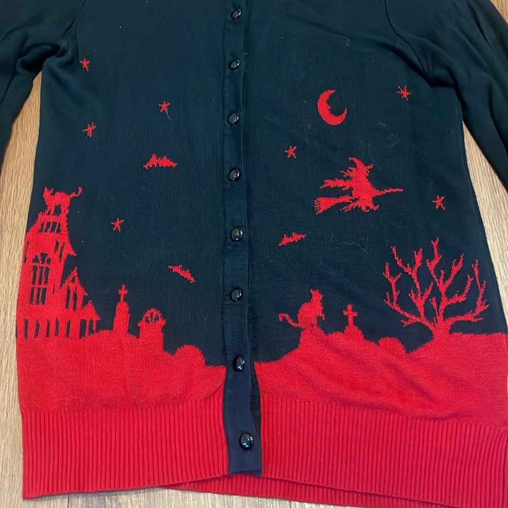 Black and Red Halloween Sweater - Picture 4 of 6